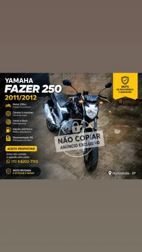Fazer 250CC 2011/2012