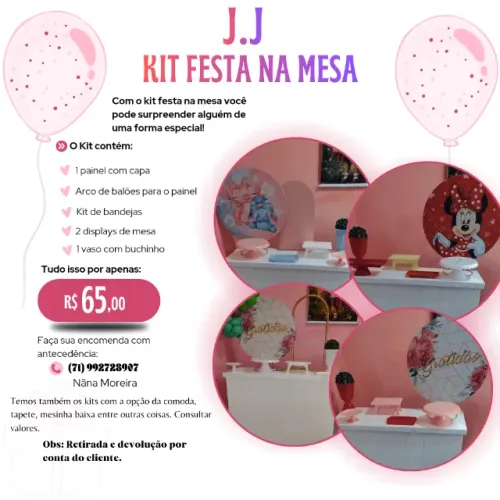 Kit festa na mesa