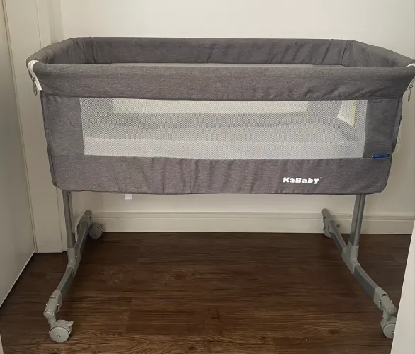 Berço Co-bad - Berço Portátil Sleep 3 em 1 Moisés Co-bed Acopla na Cama Cinza Kababy