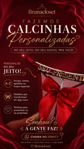 Calcinhas personalizadas 
