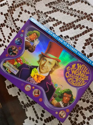 Caixa Blu Ray gift Set Willy Wonka A Fantástica Fábrica de Chocolate 