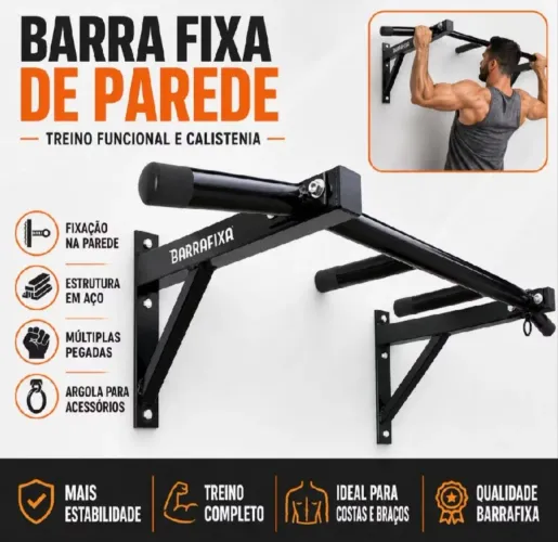 Barra reforçado parede com suporte pra saco de pancadas. Entrega grátis
