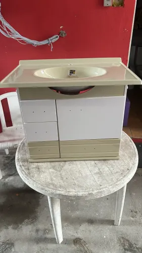 Lavatório com gabinete de banheiro 70x45x56 (G02)