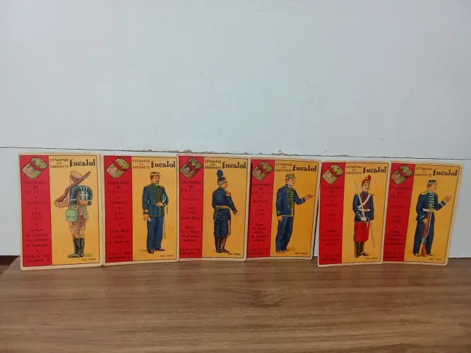 Card sabonete Eucalol uniformes do Brasil República 
