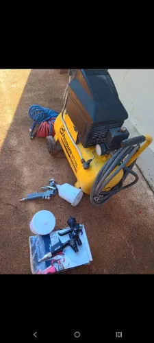 Compressor de ar 24L e pistola de pintura
