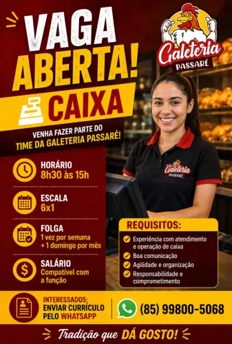 Vaga pra caixa