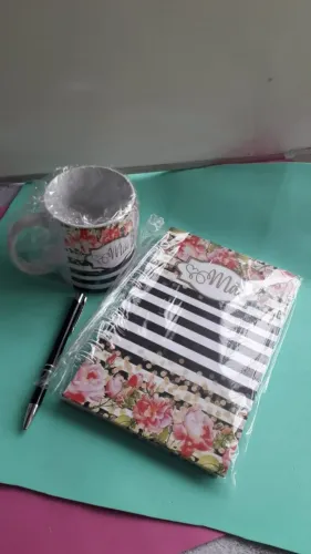 Kit de Caderno para Anotações & xícara personalizado 