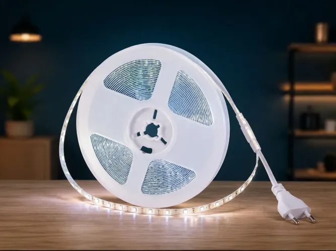 Fita LED Branco Frio 10 Metros com Plug para Tomada