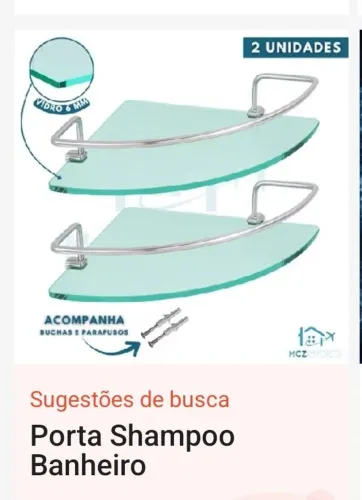 Porta shampoo banheiro 