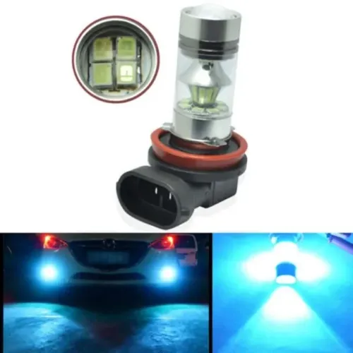 Lâmpada H11 LED Automotiva 8000k Ice Blue Farol de Milha - 1 unidade