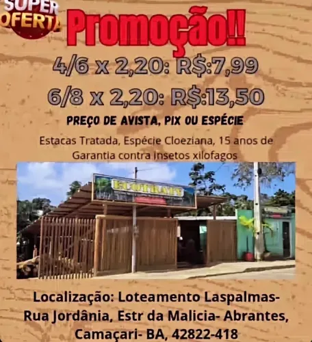 Estaca de eucalipto tratado para cerca na promoção 