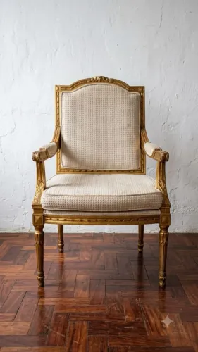 Cadeira de braco antiga estilo Luis XV