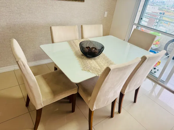 Kit Mesa de Jantar com 6 cadeiras