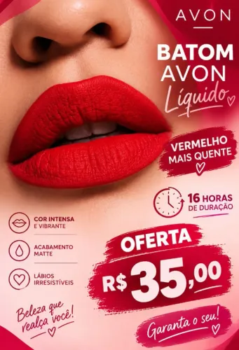 Batom líquido Avon