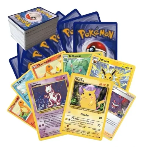 100 cartas pokemons originais copag, sem repetições