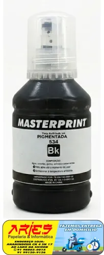 TINTA EPSON 534 PIGMENTADA PRETA 140 ML MASTERPRINT