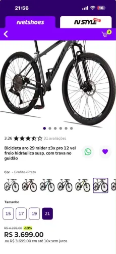 Bicicleta de alta performance