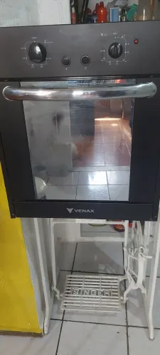 Forno de Embutir a Gás Venax Totale Nero 50L - Preto Fosco (220V)