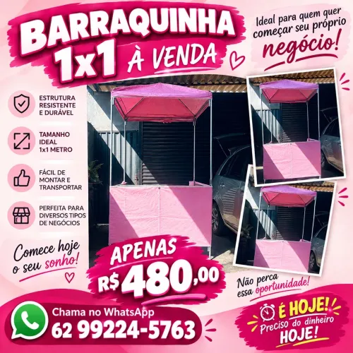 Barraquinha 1x1 Rosa à Venda