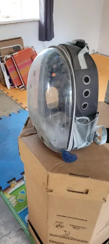 Mochila de Transporte Pet Astronauta - Visão Panorâmica para Cães e Gatos