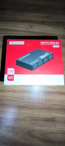Divisor Hdmi Splitter Duplicador de Imagens 4x1 1080p, A mesma imagem para até 4 Telas