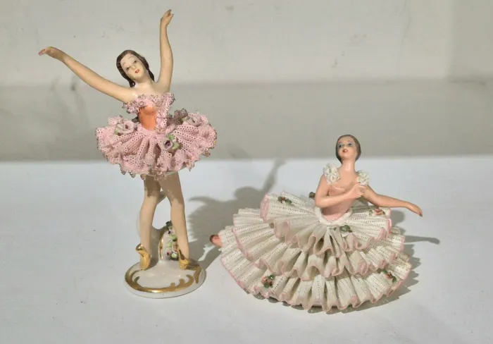 Bibelôs Antigos de Bailarinas - Porcelana Rebis