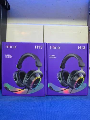 Headset Gamer Fifine AmpliGame H13, 7.1 Surround, RGB, USB, Preto