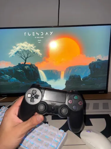 Controle Sem Fio Bluetooth Compatível PS4, PC, Android e Smart TV