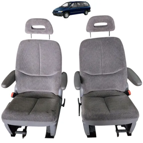 Par banco tecido traseiro Central Grand Caravan 2000 2001 