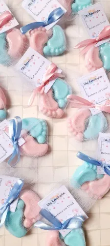 Lembrança personalizada chá Revelação 