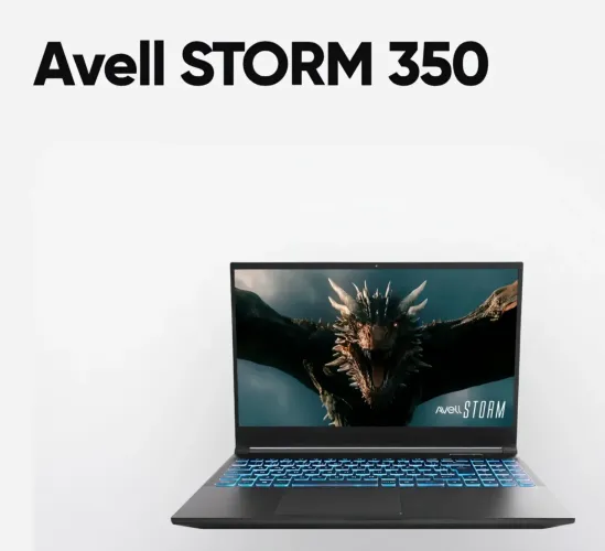 NOTEBOOK GAMER AVELL STORM 350 CORE I7 512GB 16GB RAM RTX 3050 LACRADO NA CAIXA 