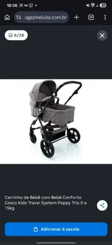 Travel System Poppy 3.0 TRIO Usado