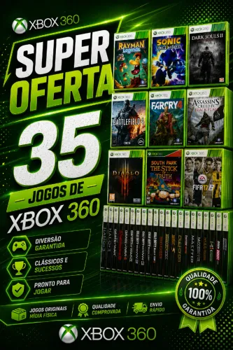 Kit 35 Jogos Xbox 360 Desbloqueado - Frete Gratis