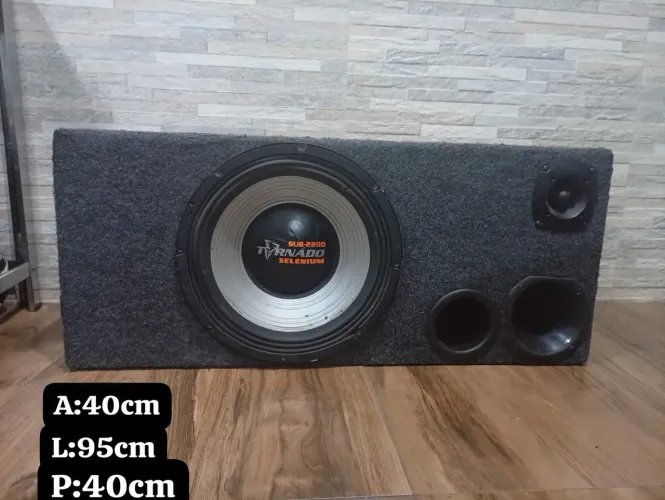 Caixa trio subwofer 15 " tornado.