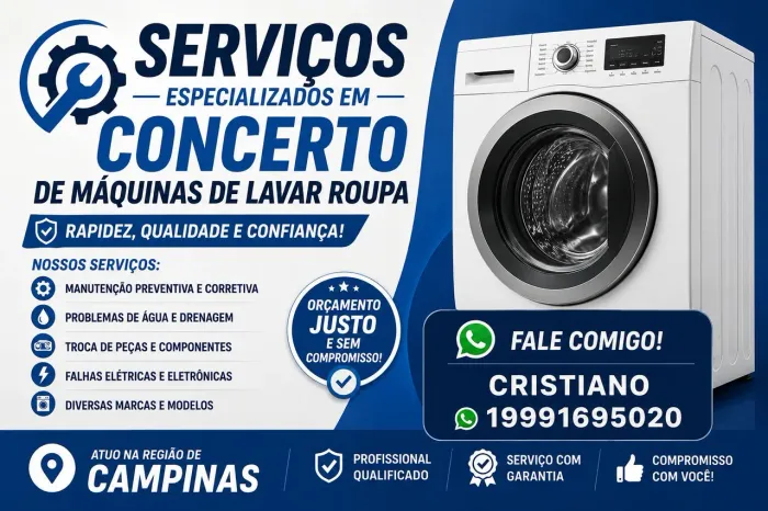Técnico em lava roupas