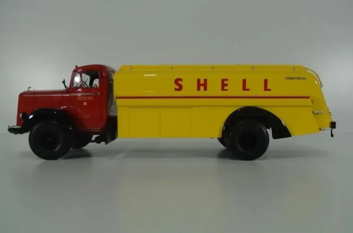 Miniatura 1:18 caminhão mercedes shell tanque minichamps rarissimo