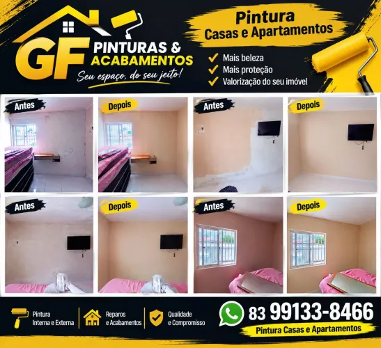 Pintura casa, apartamento e reparos e acabamentos