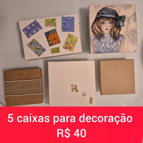 5 caixas para decoração