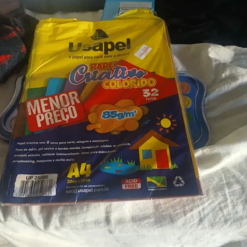 Papel Criativo Colorido Usapel 32 Folhas 85g - Ideal para Artesanato