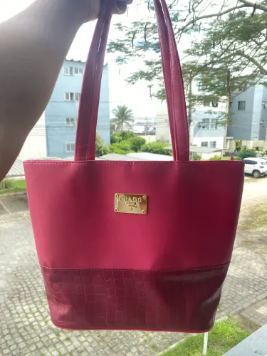 Bolsa de ombro rosa