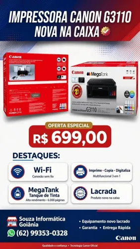Impressora Canon G3110 Megatank