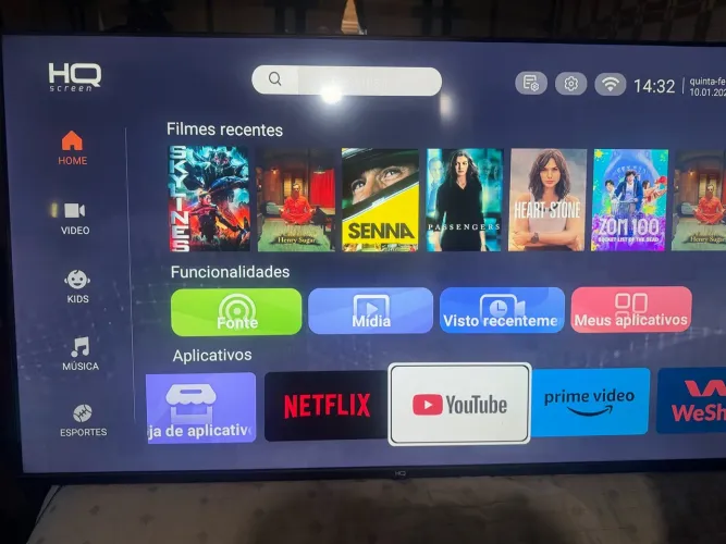 Smart tv 50 4K Bluetooth comando de voz