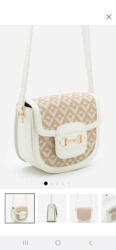 Bolsa Pequena de Estampa Geométrica Satinato (Renner)