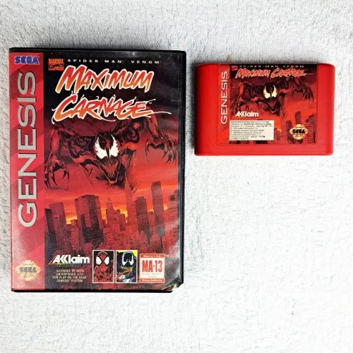 Spiderman Maximum Carnage Americano Com Caixa - Mega Drive. Spider-Man