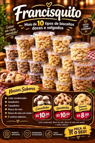 Biscoito caseiro sob encomenda
