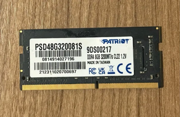 Memória RAM Notebook 8GB DDR4 3200 MHz Patriot
