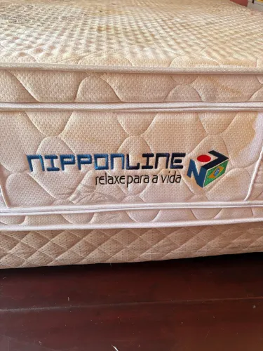 Cama Box Casal Queen Nipponline Generation + Colchão Terapêutico com Massagem