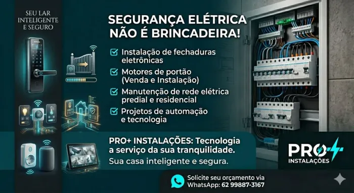ELETRICISTA. INSTALACAO DE FECHADURAS DIGITAIS