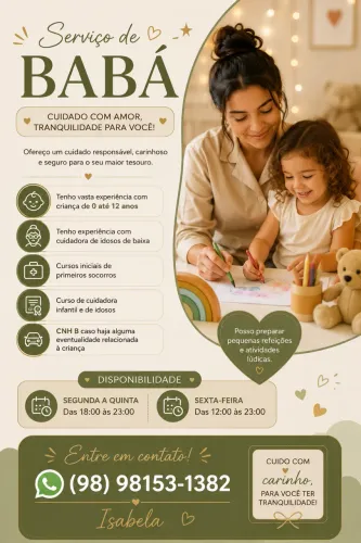 Babá/ cuidadora infantil 