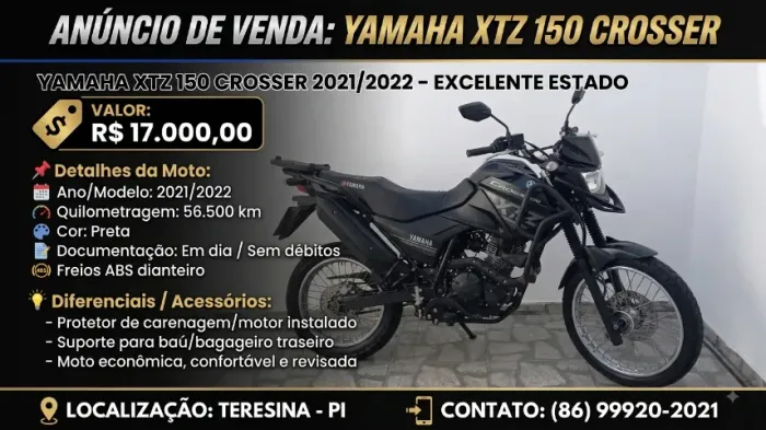 Yamaha XTZ 150 Crosser 2021/2022 - Excelente Estado
